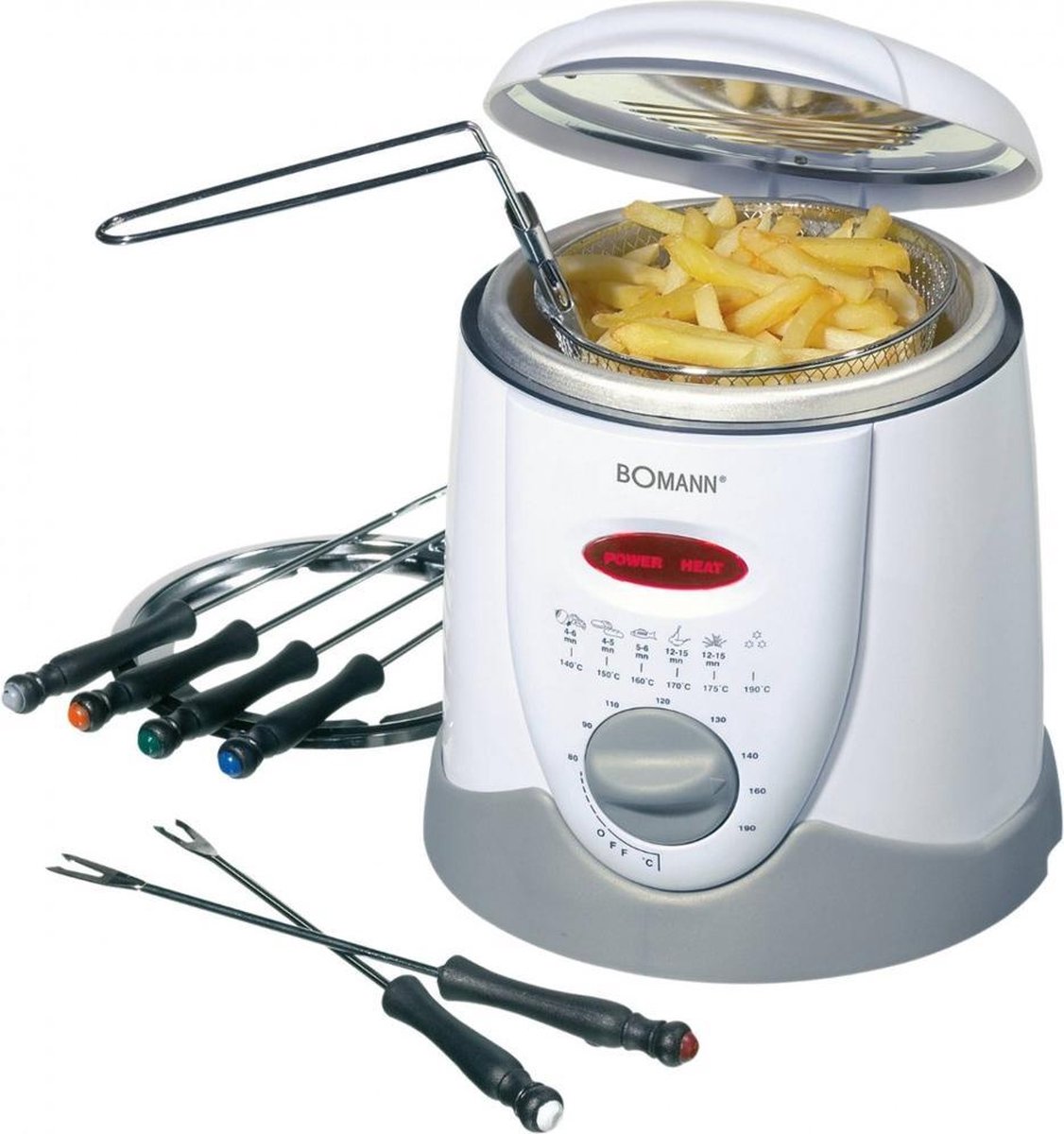 Bomann FFR 1290 CB - Frituurpan/Fonduepan - 6 Fonduevorkjes