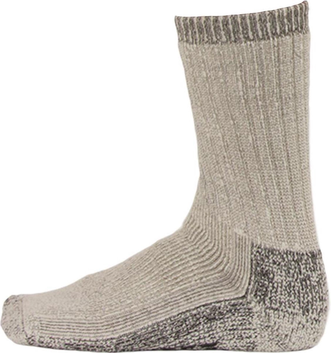 2-Pack Dikke Wollen Thermosokken met Badstof Voering S5 - Unisex - Grijs - Maat 46-48