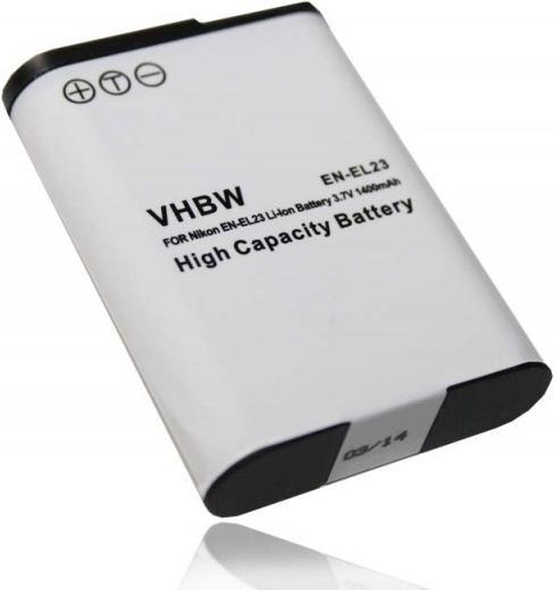 VHBW Camera accu compatibel met Nikon EN-EL23 / 1400 mAh
