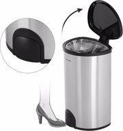 Trash Can RVS Prullenbak - Elektrische Pedaal Emmer - 50 Liter
