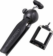 Mini-statief Camerastatief voor fotocamera en telefoon - iPhone - Canon - Nikon - GoPro -Spiegelreflexcamera Inclusief telefoonhouder + Bluetooth shutter – Mini Tripod Zwart - HiCHiCO