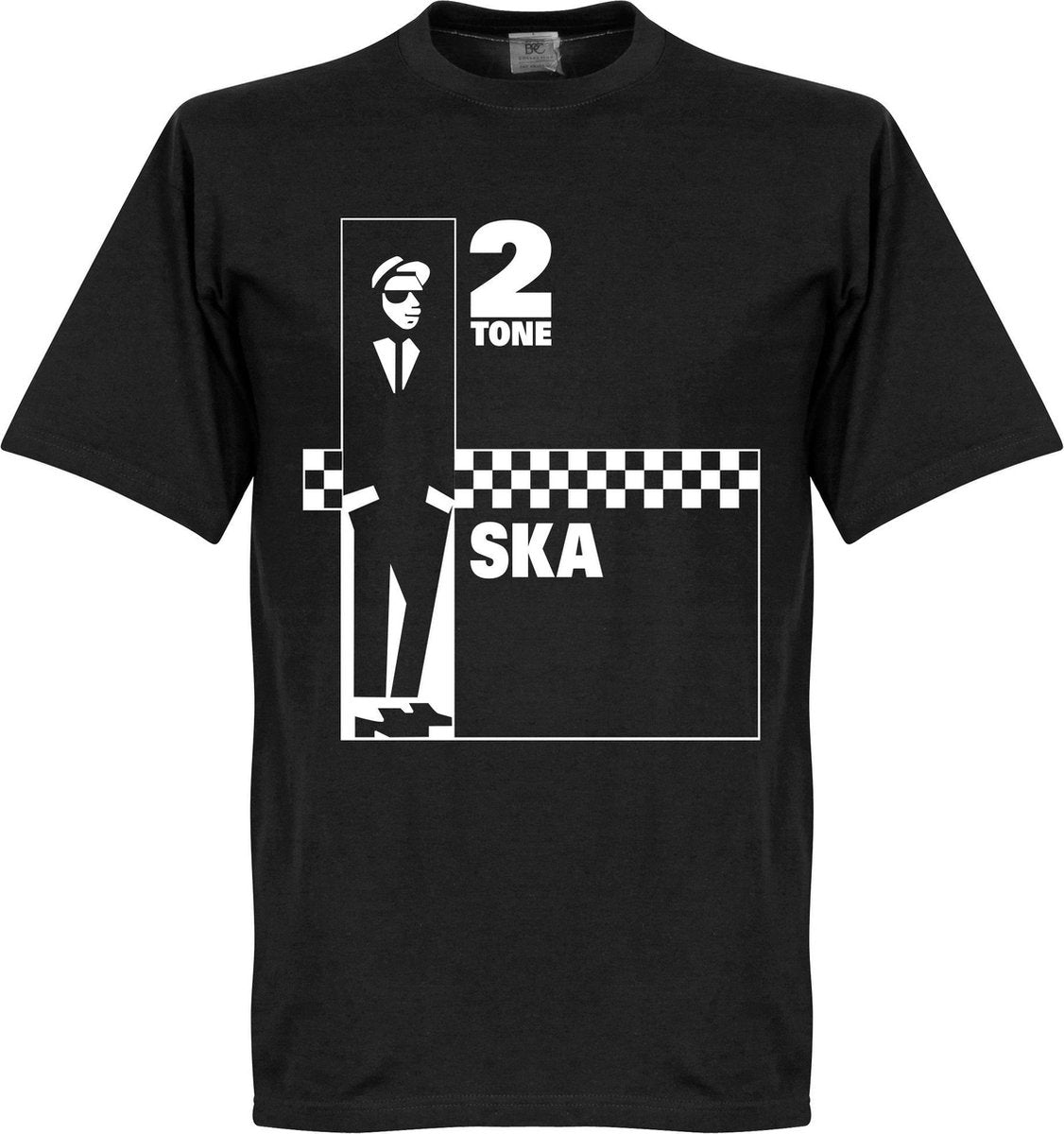 2 Tone Ska T-Shirt - Zwart - M