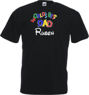 Mijncadeautje - Unisex T-shirt - World´s Best Dad - met voornaam - zwart -  - maat L