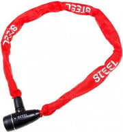 Steel Kettingslot Pro Lite 110 Cm Staal/nylon Rood