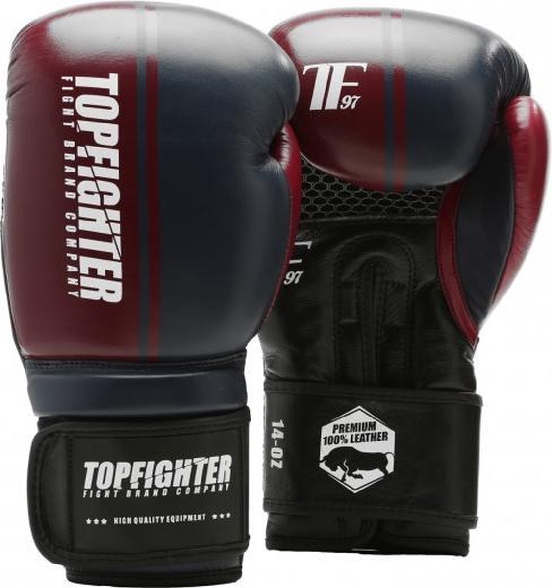Topfighter Bokshandschoenen Premium Blauw 14oz