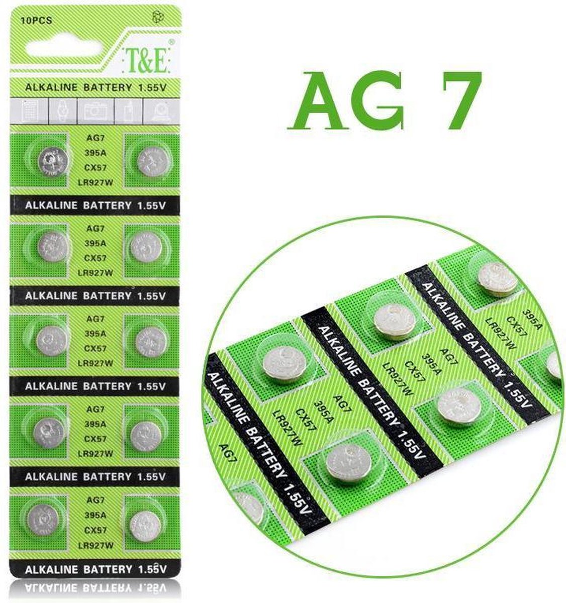 Strip 10 Stuks SR927SW Horloge Batterijen | AG7