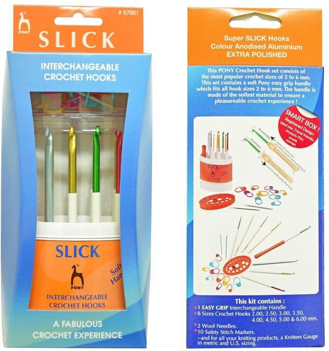 Pony Slick verwisselbare haaknaalden set