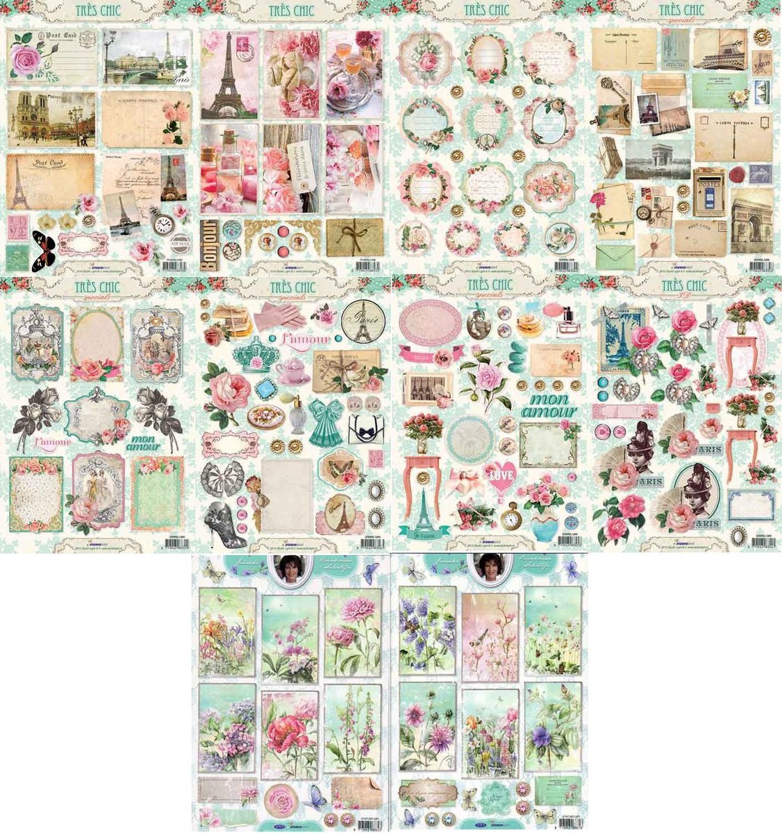10x 3DA4 Knipvellen - Voor elk wat wils  -  Maak prachtige kaarten en fotoalbums