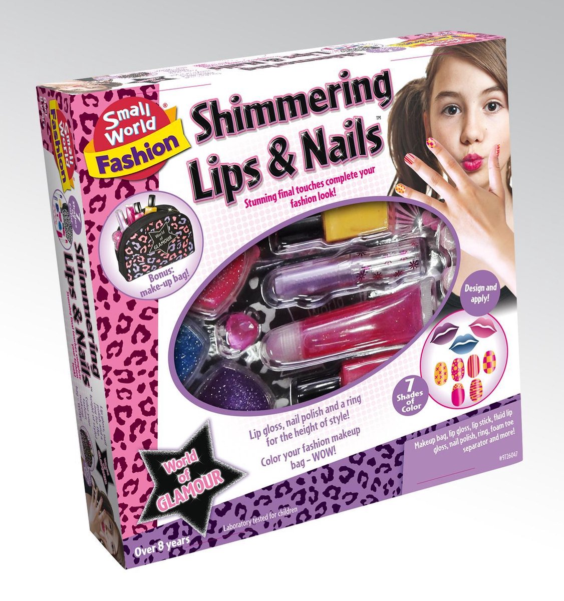 Creative Glinsterende Lippen en Nagels - met Make-uptas