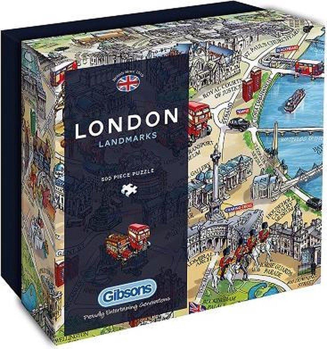 Gibsons puzzel London Landmarks - Gift Box - 500 stukjes