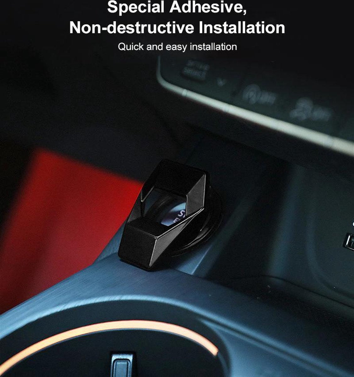 QBlocks Supercar Startknop Cover - Zwarte Startknop Cover Accessoires