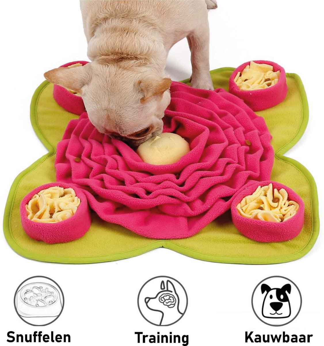 Snuffelmat Hond Kat Honden Speelgoed Puppy Speelgoed Katten Speeltjes - Snuffelmatten Voor Honden en Katten intelligentie - Hersenwerk - Speelmat - Konijnen - Training - Speeltjes - Trainingsmat - Anti-Schrok - Snuffelkleed - Met Geluidsfunctie
