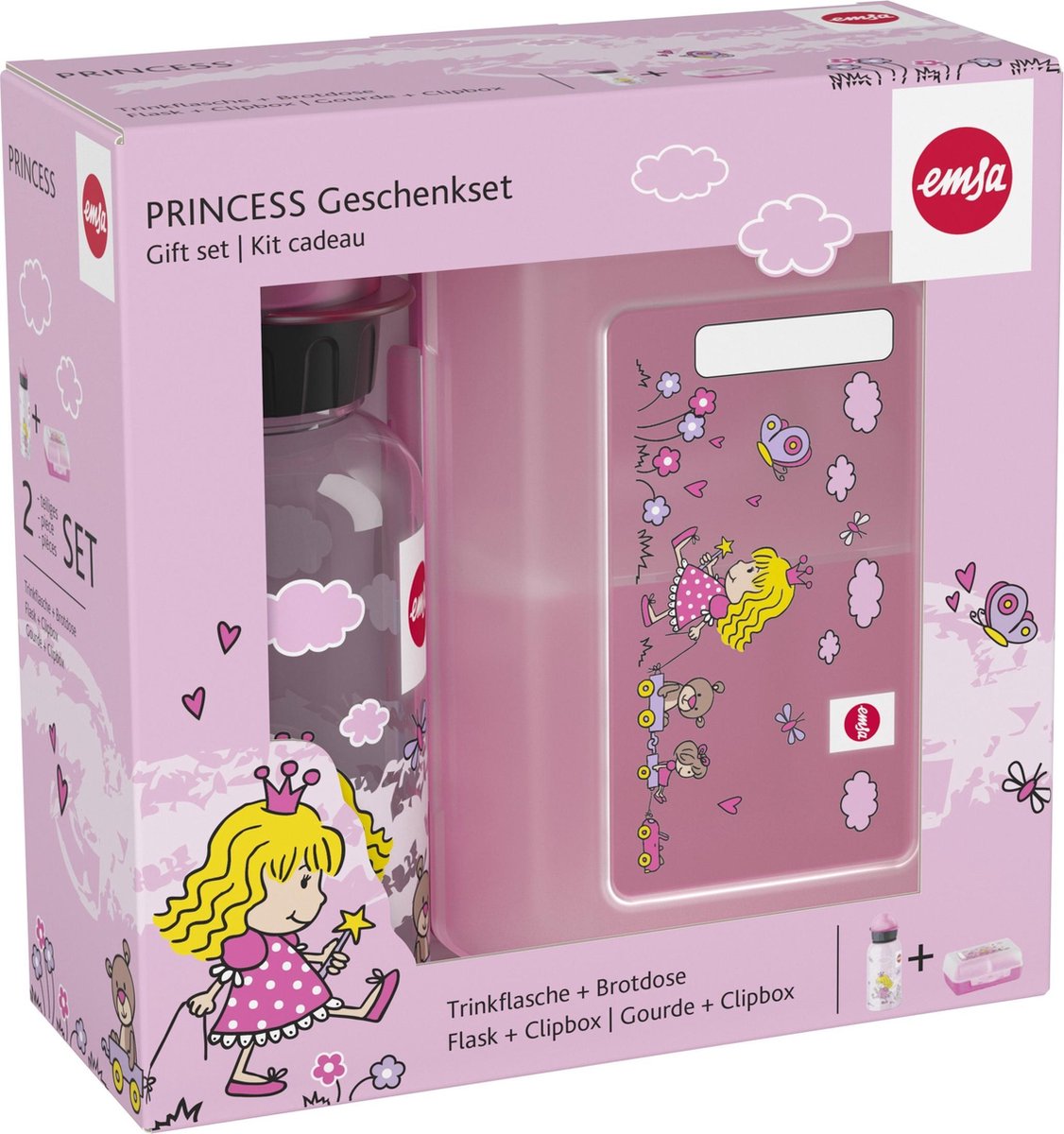 Kids Set Princess - Brotdosenset - Kinder - Pink - Polypropylen (PP) - Tritan...