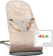 BABYBJÖRN Wipstoel Bliss Bundle - Parelroze 3D Mesh incl Speelboog Vliegende Vriendjes