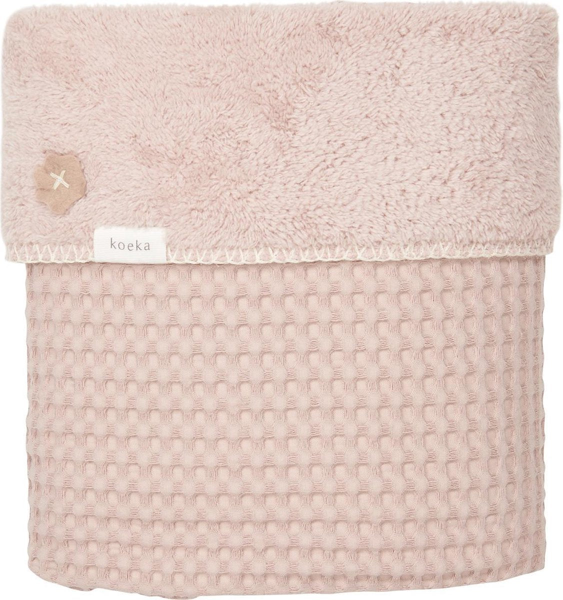 Koeka Wiegdeken wafel/teddy Oslo - grey pink/grey pink 75x100cm
