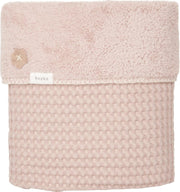 Koeka Wiegdeken wafel/teddy Oslo - grey pink/grey pink 75x100cm