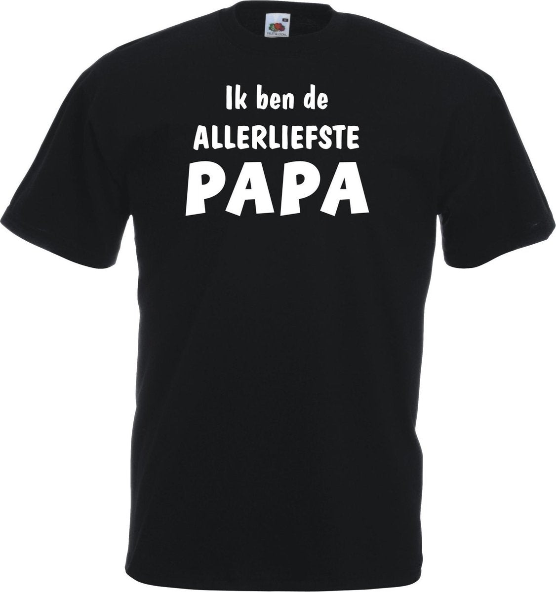 unisex T-shirt - Ik ben de allerliefste Papa - zwart - maat XXL