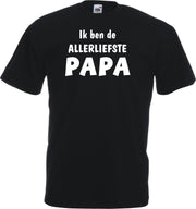 unisex T-shirt - Ik ben de allerliefste Papa - zwart - maat XXL