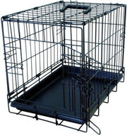Topmast  Hondenench Small 62 * 44 * 50 CM zwart + luxe teddybont benchkussen grijs voetprint