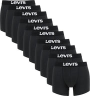 Levi's - 10-pack basic heren boxershorts zwart - maat S