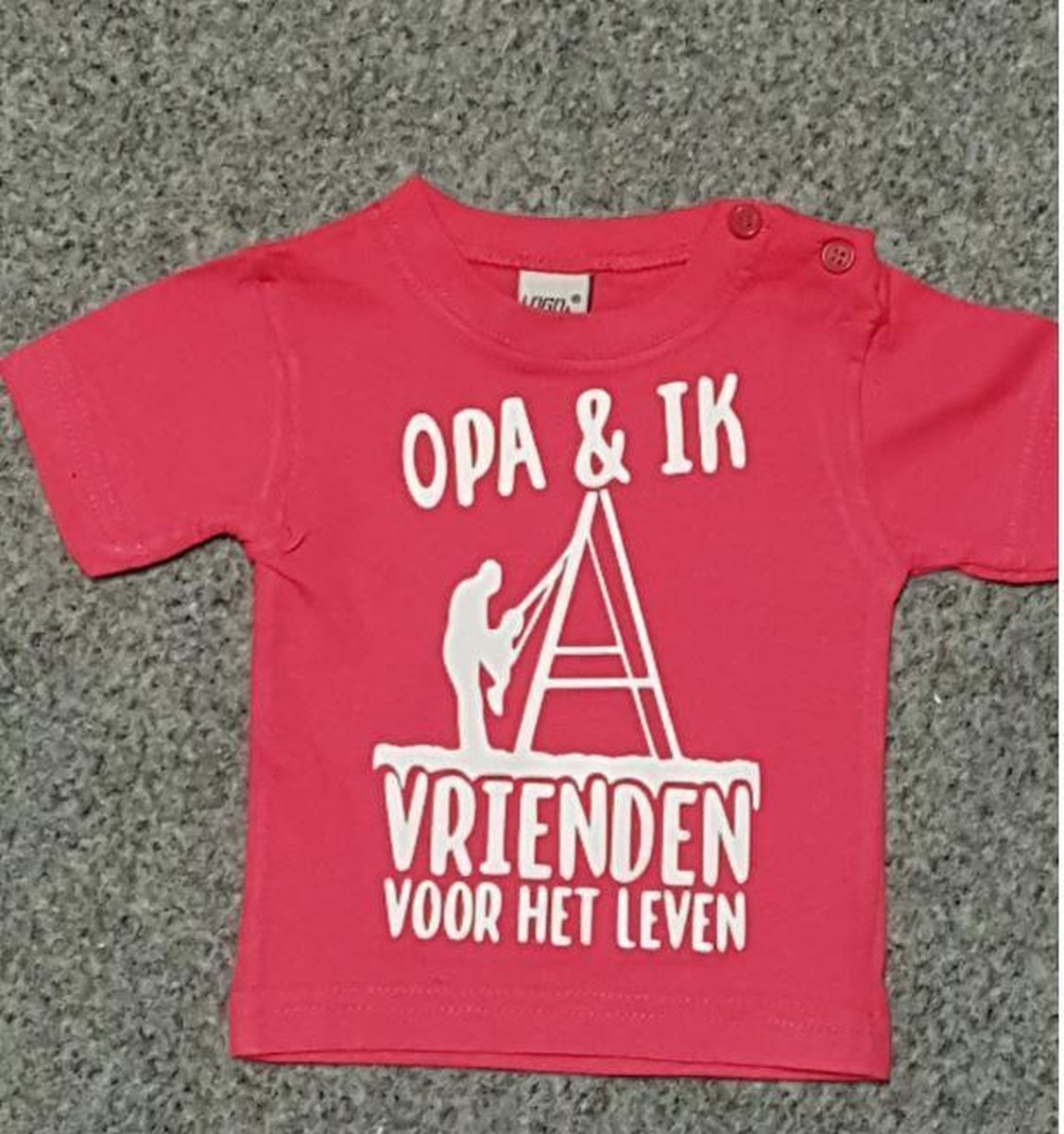 Kinder shirt opa fuchsia maat 68