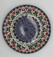 Bunzlau dinerbord rode kelk