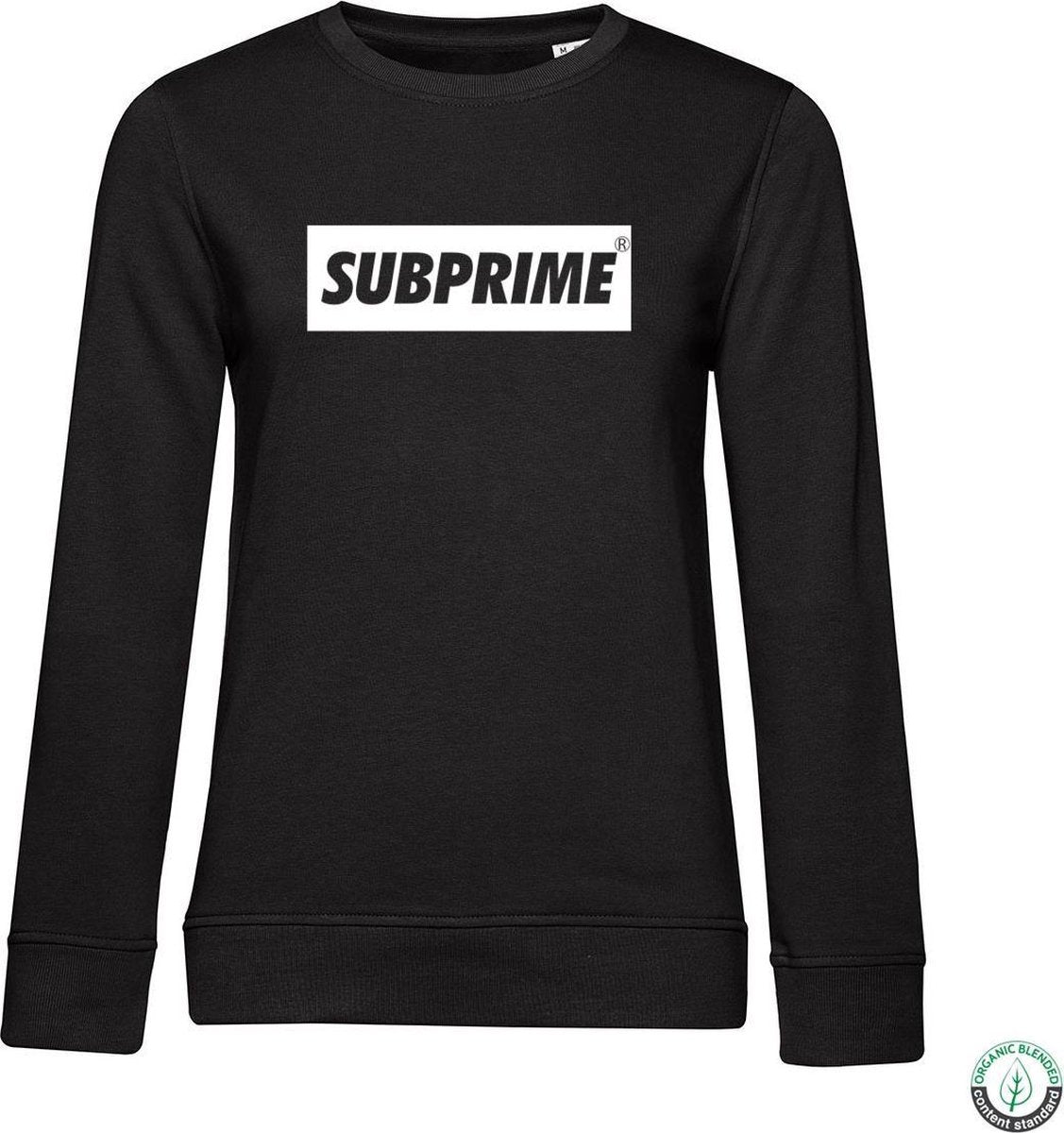 Subprime - Dames Sweaters Sweat Block Black - Zwart - Maat M