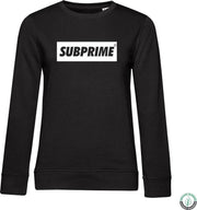 Subprime - Dames Sweaters Sweat Block Black - Zwart - Maat M