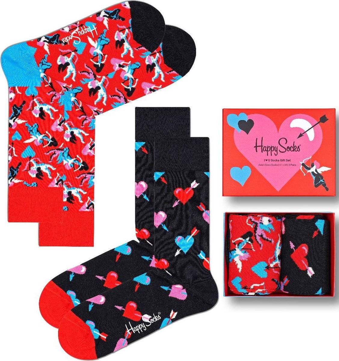 Happy Socks I love You Giftbox 2P - Maat 36-40