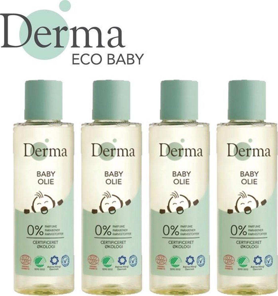 Derma Babyolie 4X150ml - Voordeelverpakking
