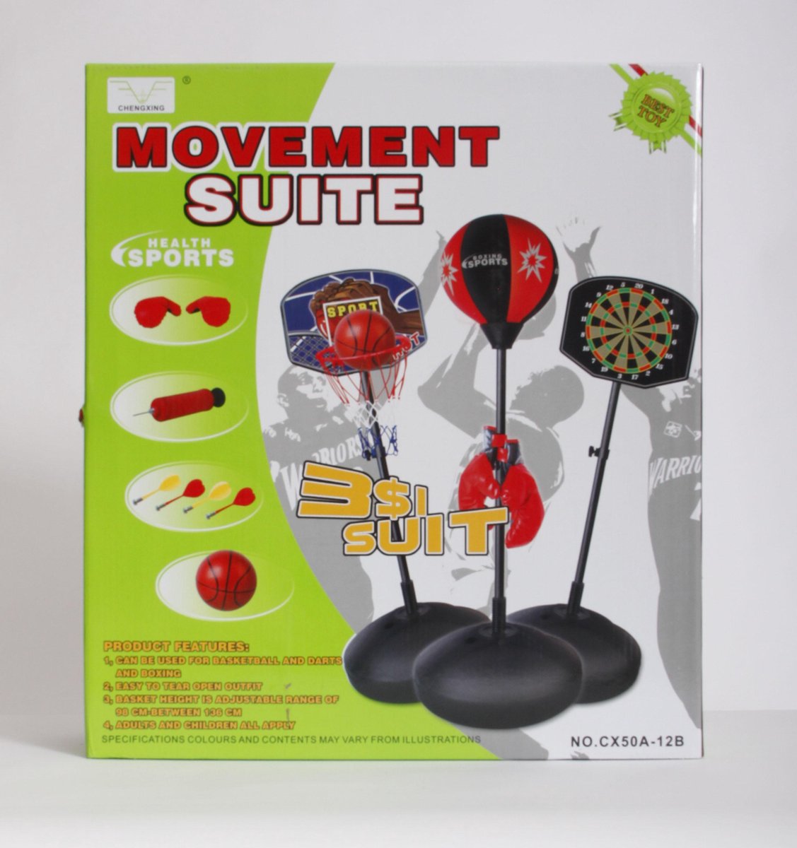 Mini Basketbal | Mini Boxing | Mini Dart | Fungames | 3 in 1 minigame set | Leuk cadeau voor kinderen |