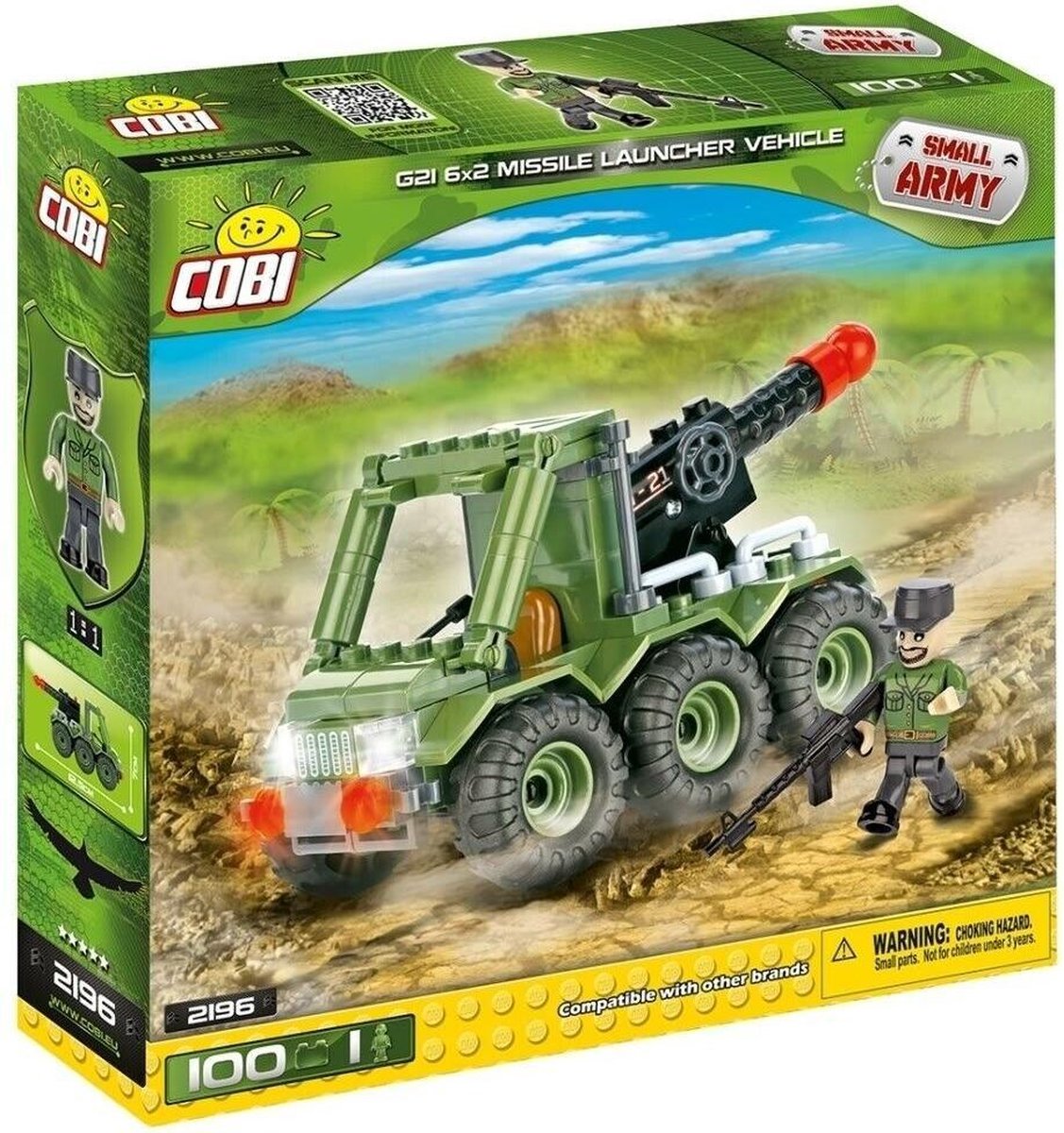 Cobi 100 Pcs Small Army /2196/ G21 6X2 Missile Launcher