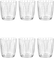Livellara CARNIVAL Set van 6 Glazen. Stijlvol Design. Hoge Kwaliteit Helder Glas.