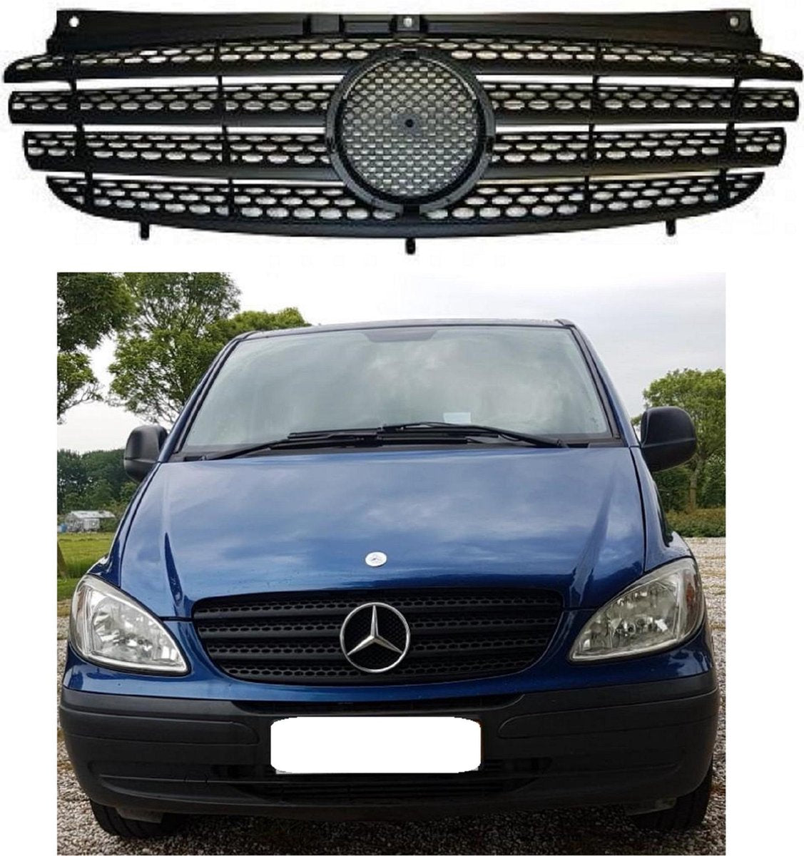 Grille voor Mercedes Benz Vito/ Viano 2003-2010
