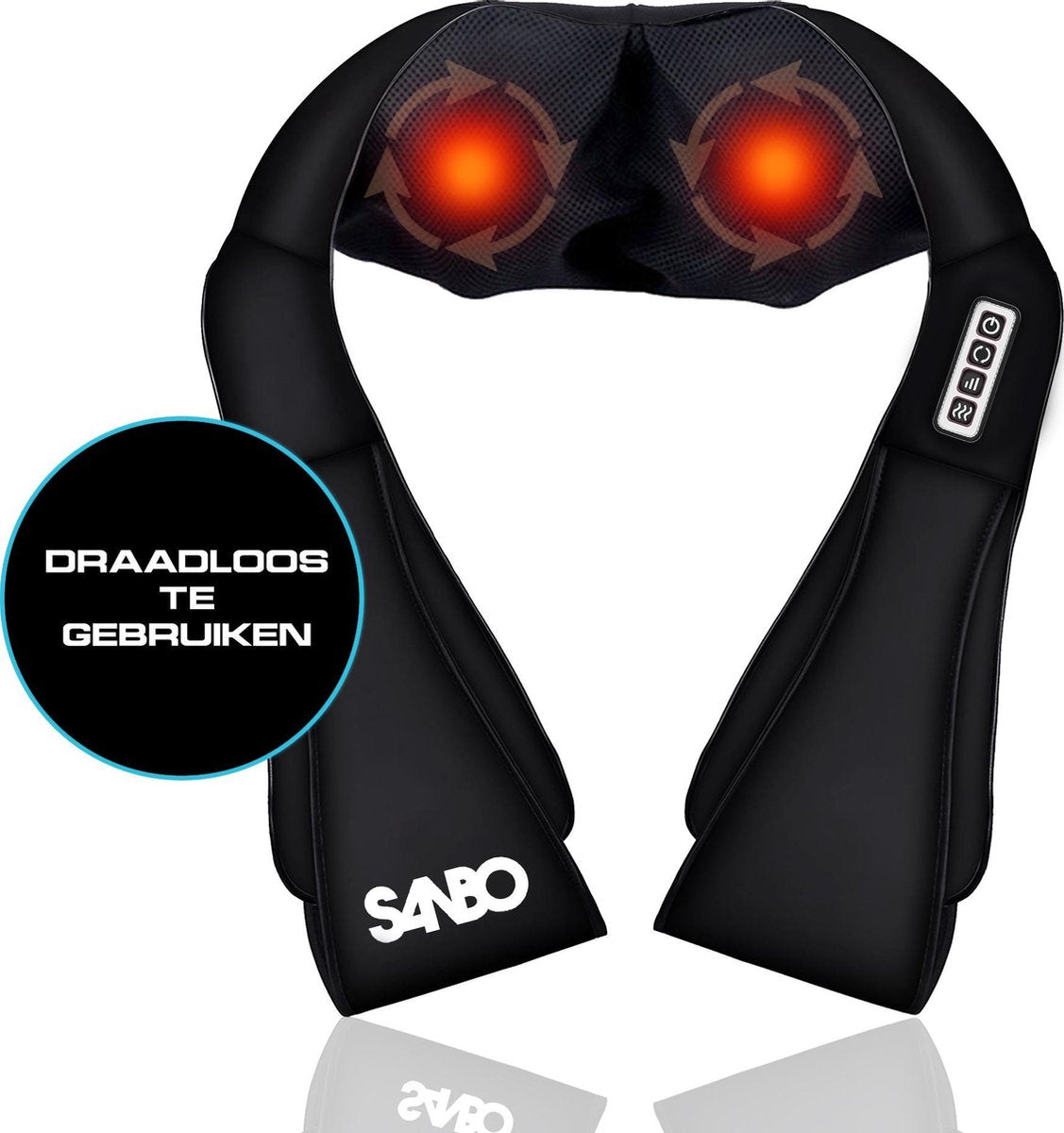 Sanbo® - Shiatsu Nekmassage Apparaat -  Draadloos - Massage Kussen
