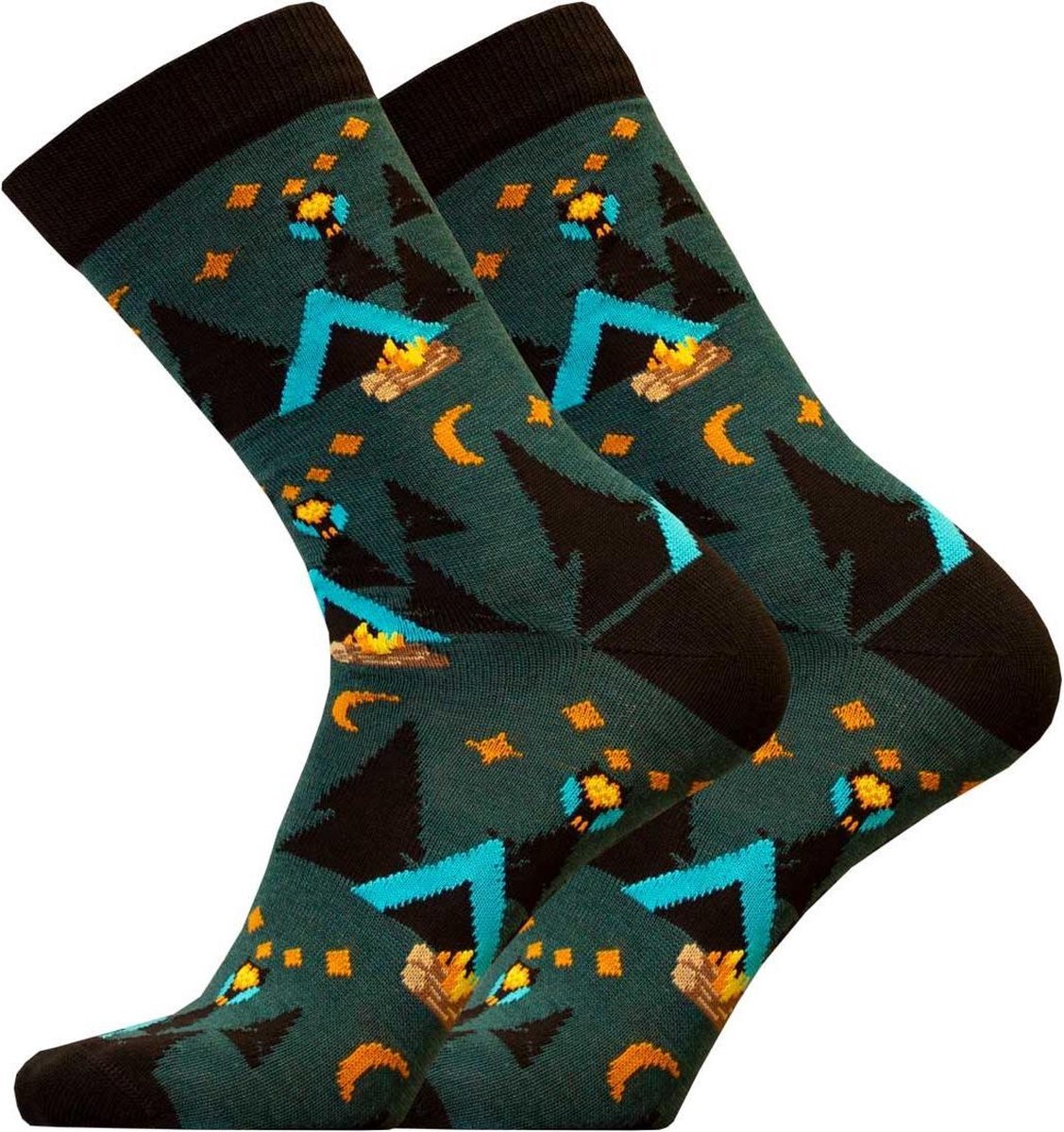 Uphillsport Sokken Campfire Merinowol Groen/zwart Maat 43-46