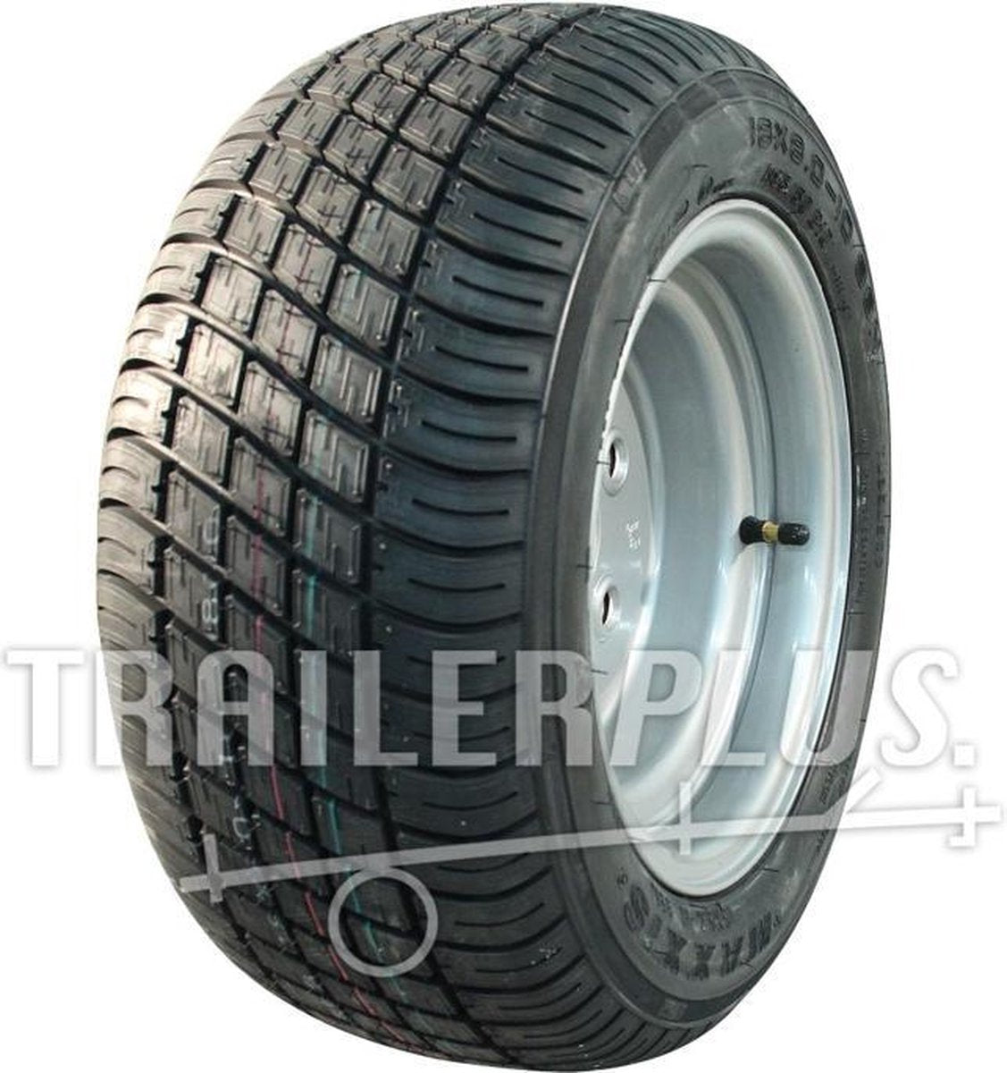Compleet wiel 18x8.00-10 / 195/50 B10 M-8001 + 6.00Ix10H2 ET-4 67/112/5 98 N staal