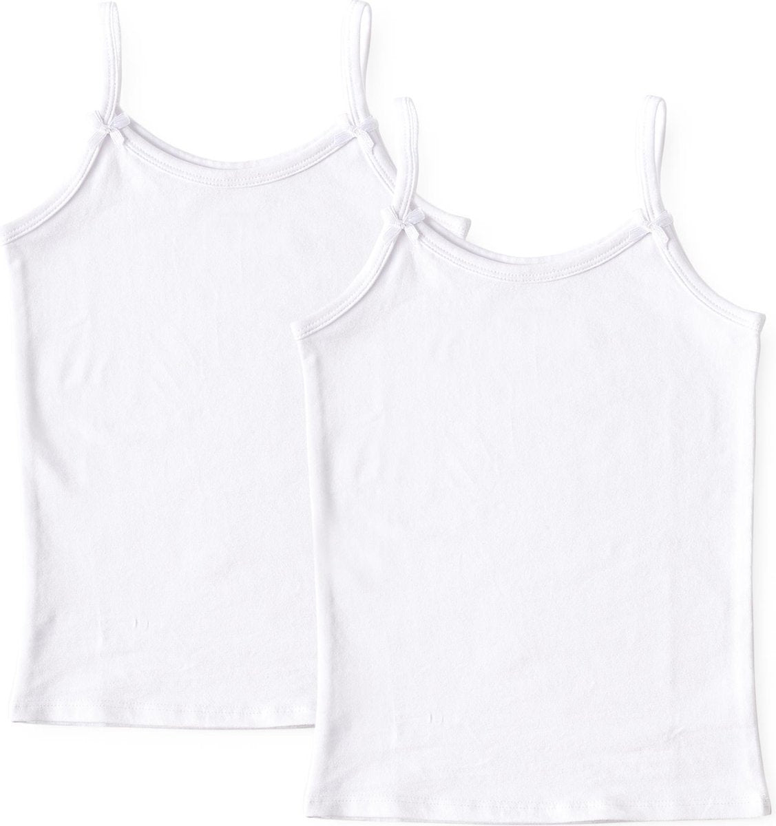 Little Label | meisjes hemd - 2 stuks | wit | maat 134-140 | zachte bio-katoen