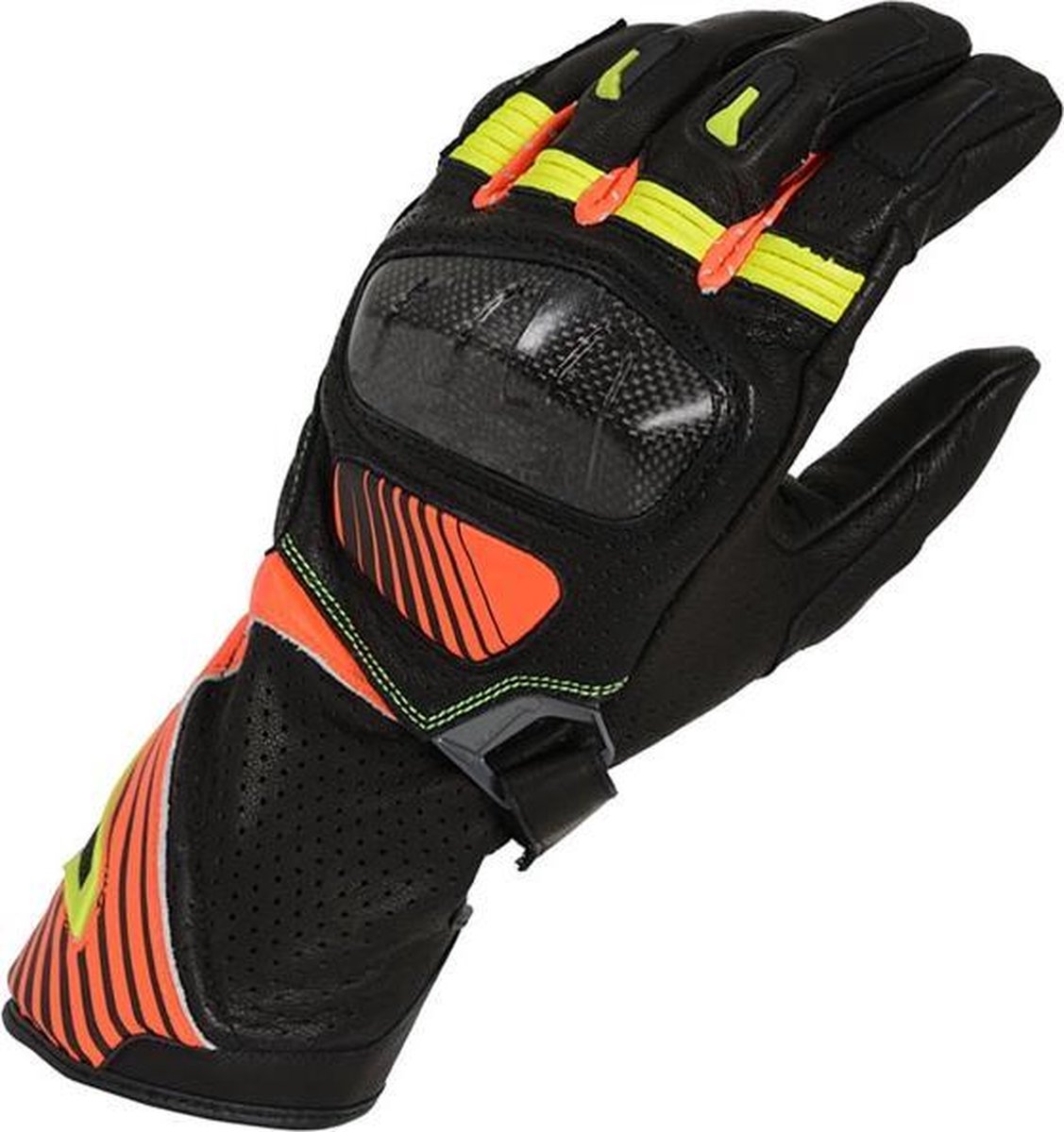 Macna Airpack Black Red Yellow Motorcycle Gloves S