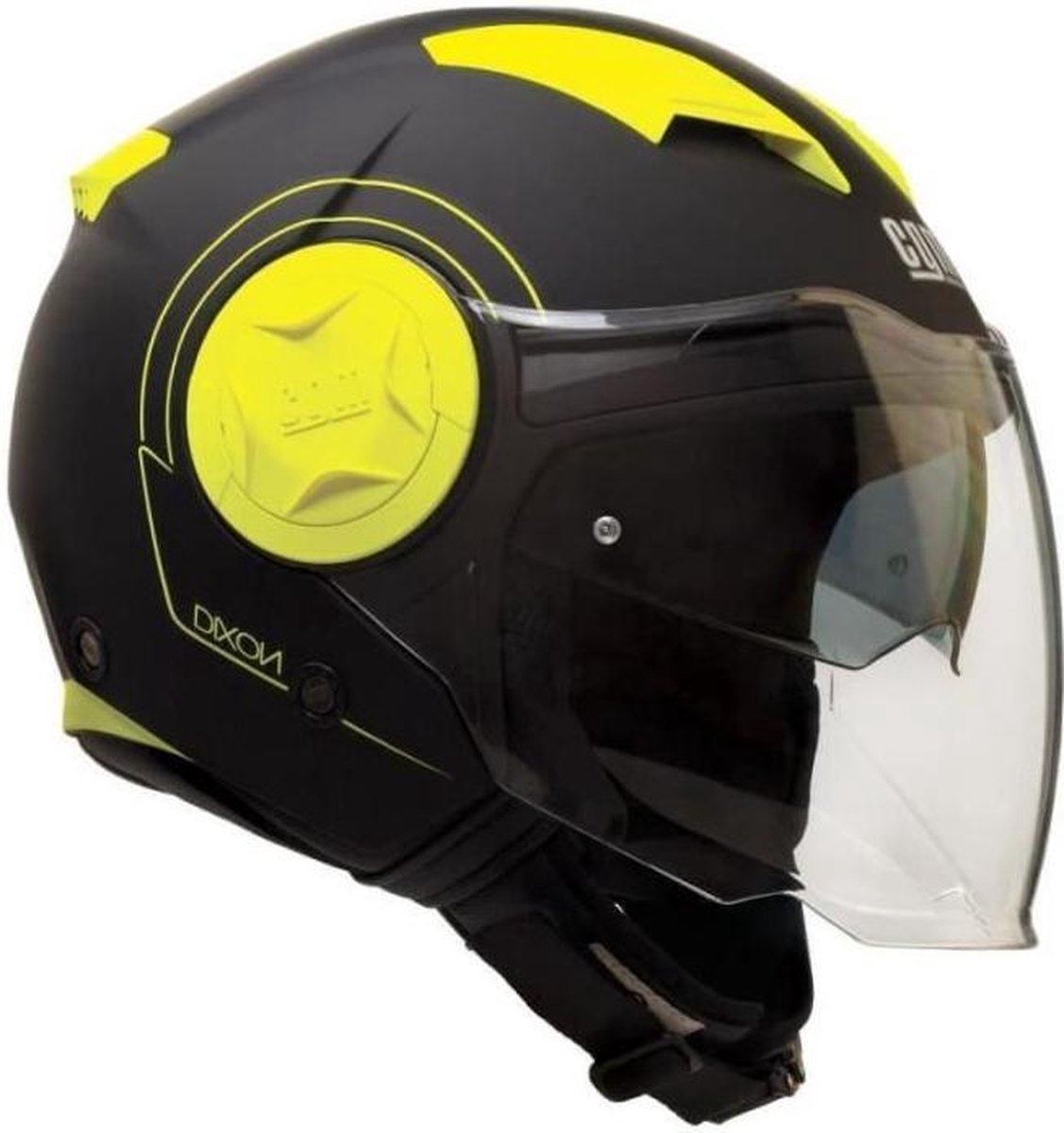 CGM jethelm 129S Dixon - heren - zwart en geel
