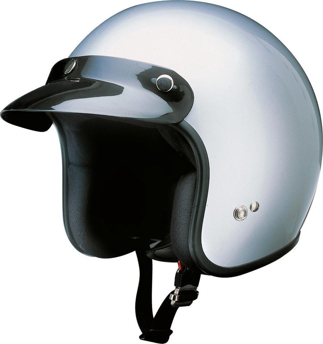 Redbike RB-710 retro jethelm zilver - maat L