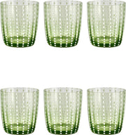 Livellara CARNIVAL Set van 6 Glazen. Stijlvol Design. Hoge Kwaliteit Glas in de Kleur Lichtgroen.