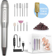 FOOCCA Nagelfrees - 12 Bitjes en 58 Schuurrolletjes - Eelt Verwijderen - Manicure Apparaat - Pedicure Set