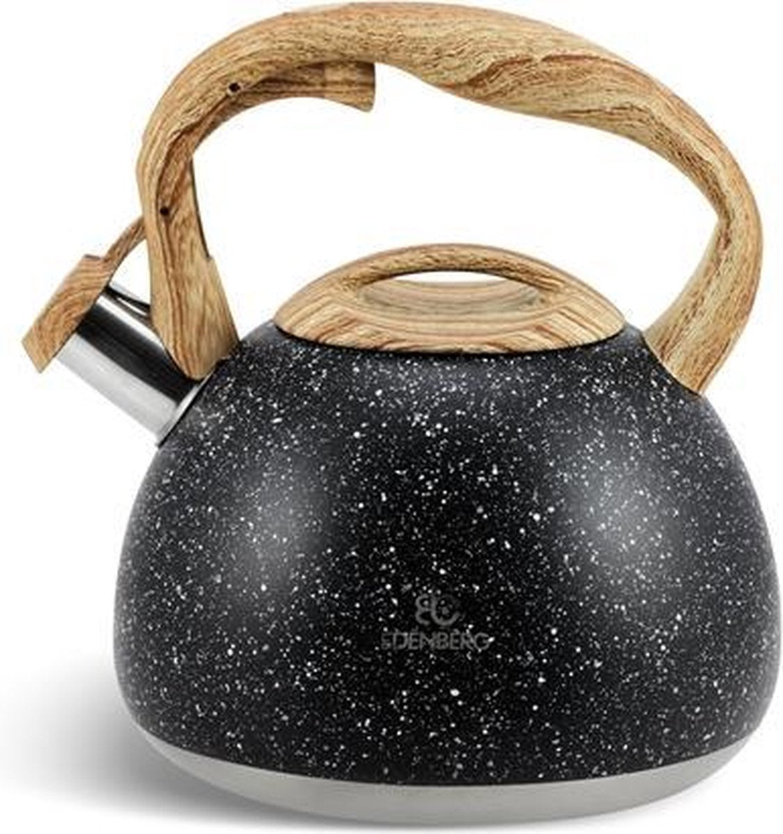 Edënbërg Black Line - Luxe RVS Fluitketel - 3.0 liter -  Zwart