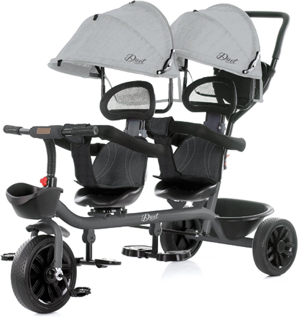 Chipolino tweeling driewieler - duo driewieler voor 2 kinderen "2PLAY" MIST