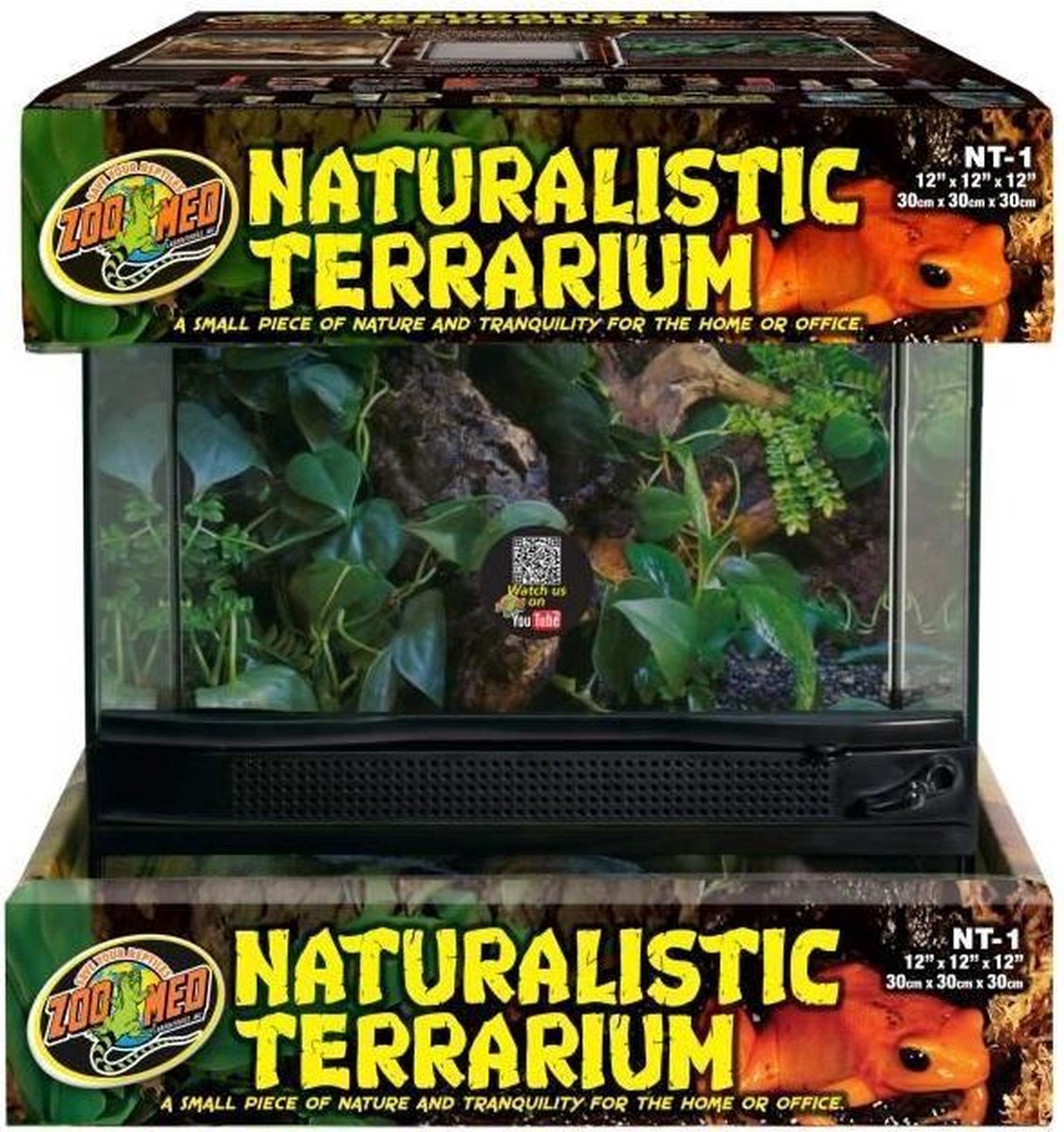 Ingezoomd glazen terrarium - L30 x D30 x H30 cm