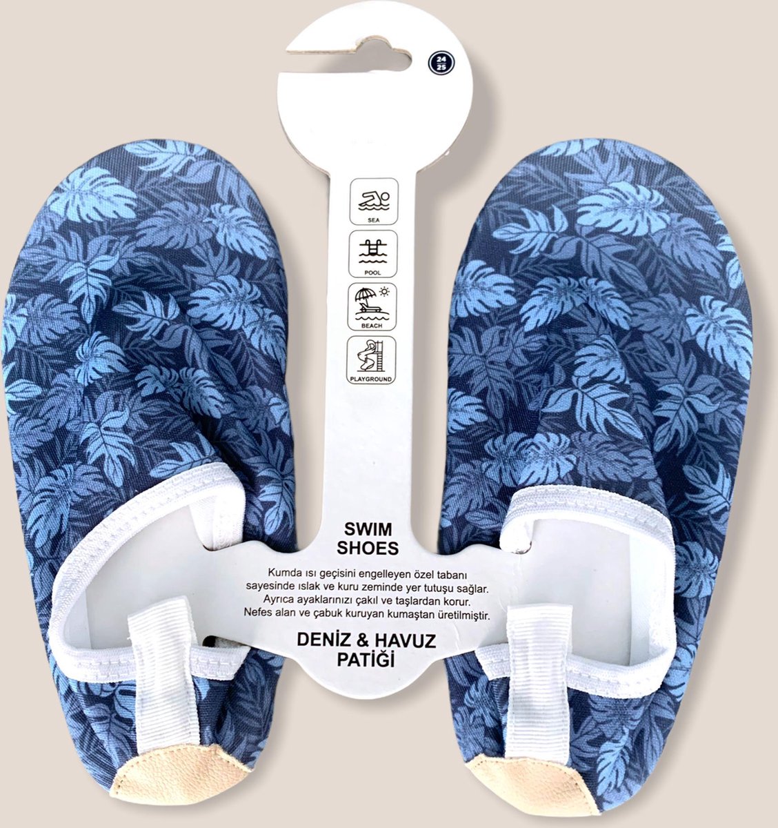 Eliz Baby Antislip Waterschoen Kinderen Waterslof Anti-slipzool Zwemschoen Gymschoen Trees 22-23