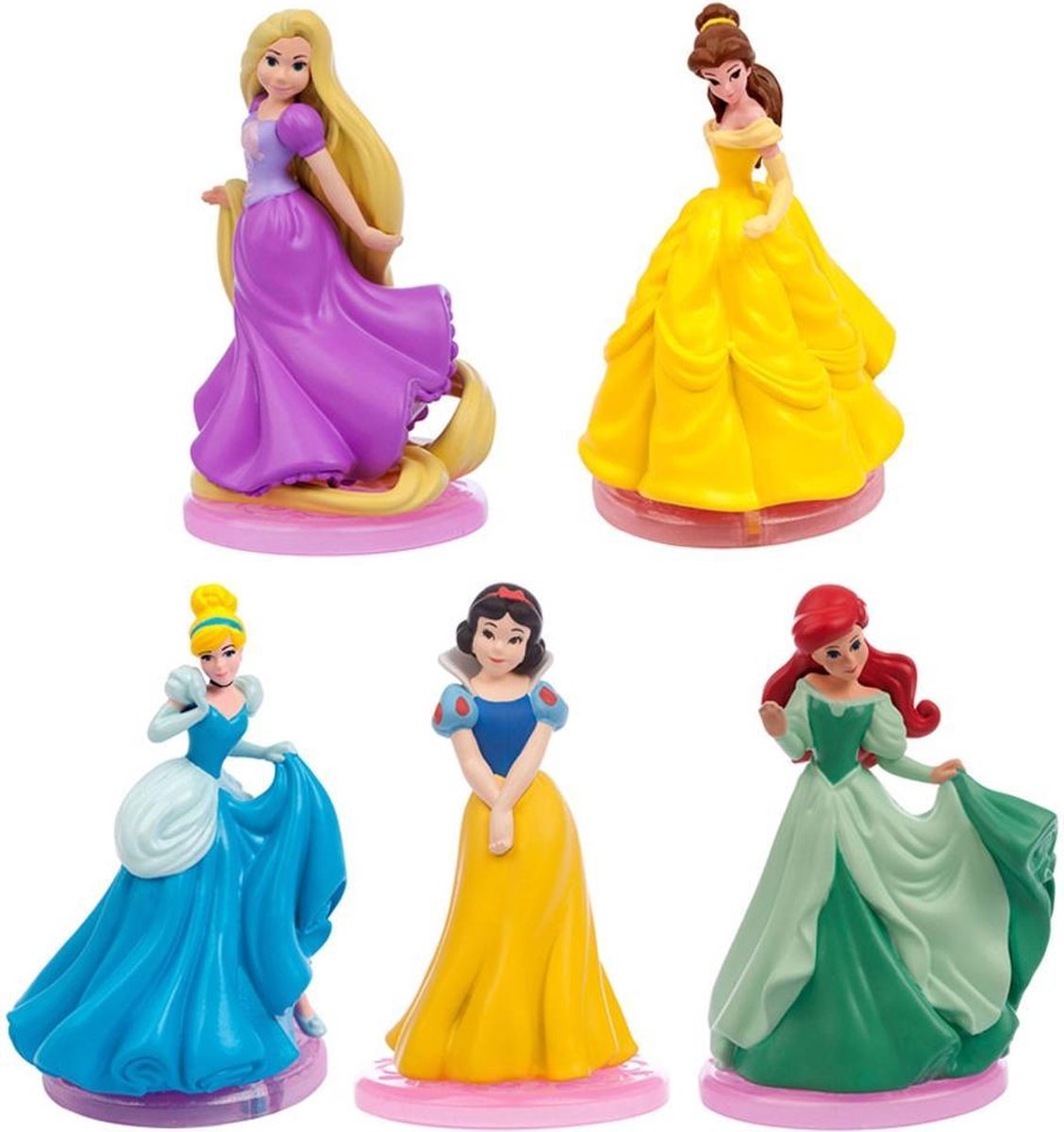 Disney Prinsessen taartdecoratie set 5 stuks(+/-5cm)
