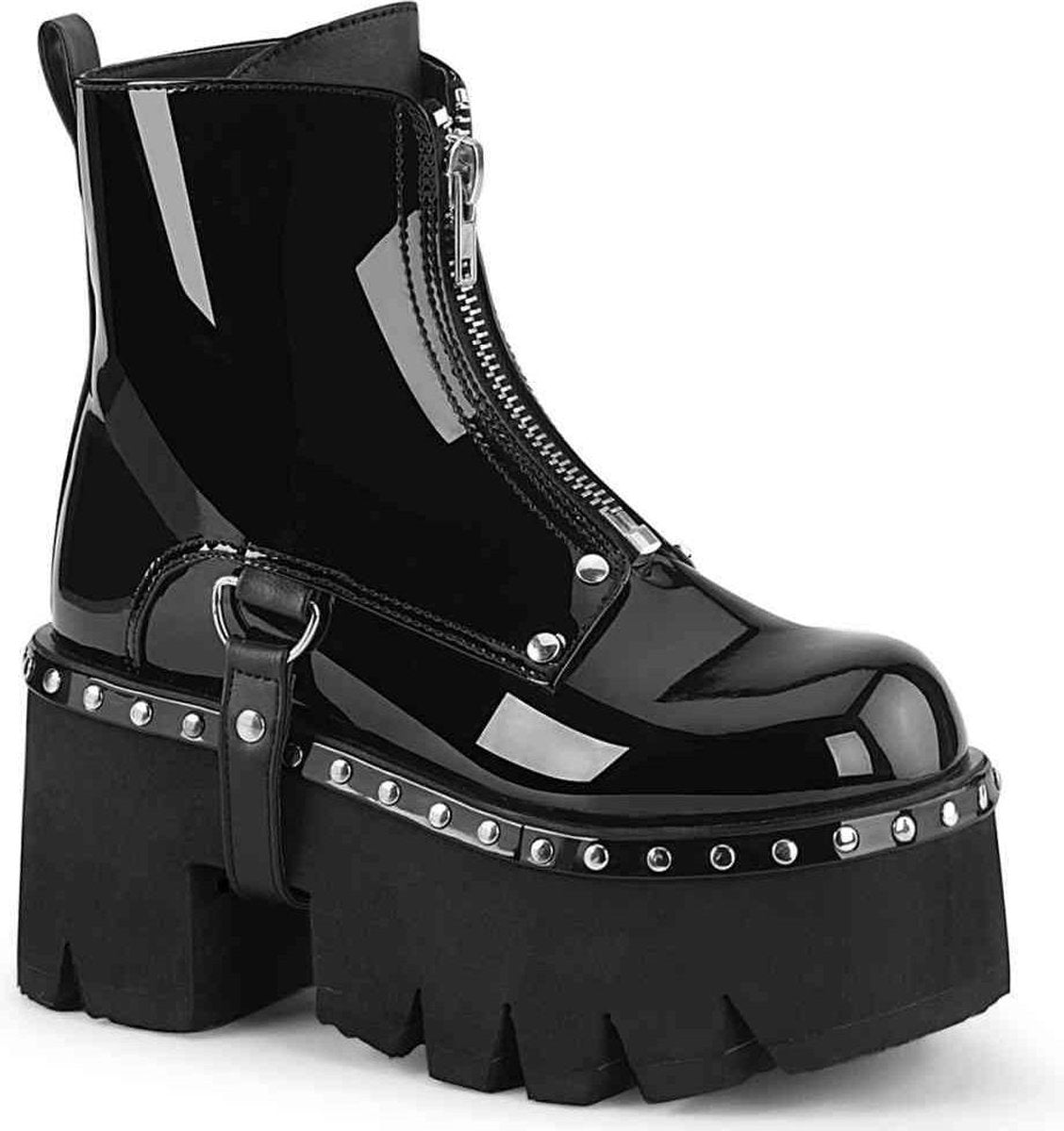 Demonia Plateau Laarzen -39 Shoes- ASHES-100 US 9 Zwart
