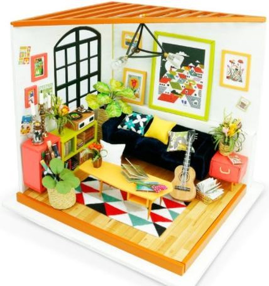 Robotime DIY Dollhouse Locus's Woonkamer A040082 - incl gereedschap